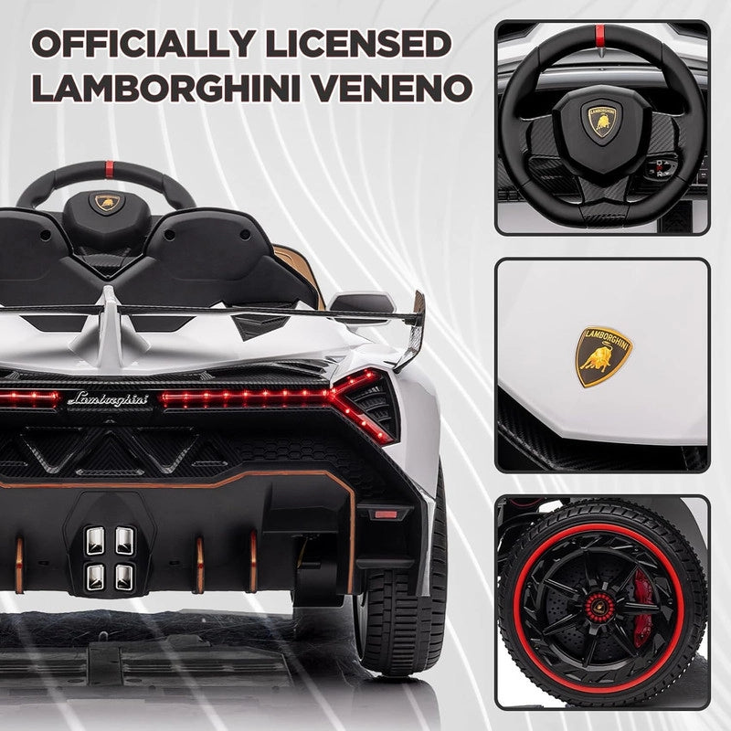 Auto Sportiva Elettrica 12V per Bambini con Porte ad Ali di Gabbiano; Funzione Dondolo e LED