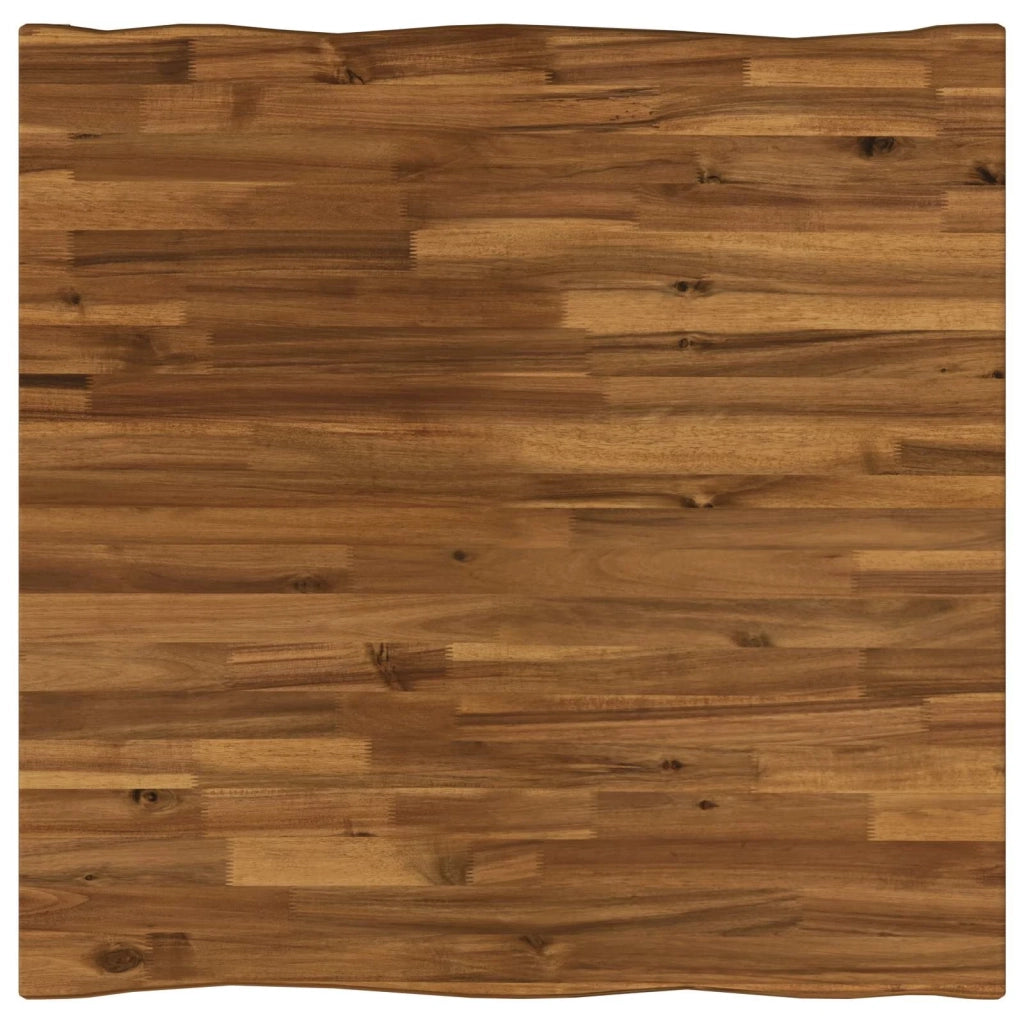 60 x 55 x 75 cm Legno di Acacia Massello Naturale e Nero 938649