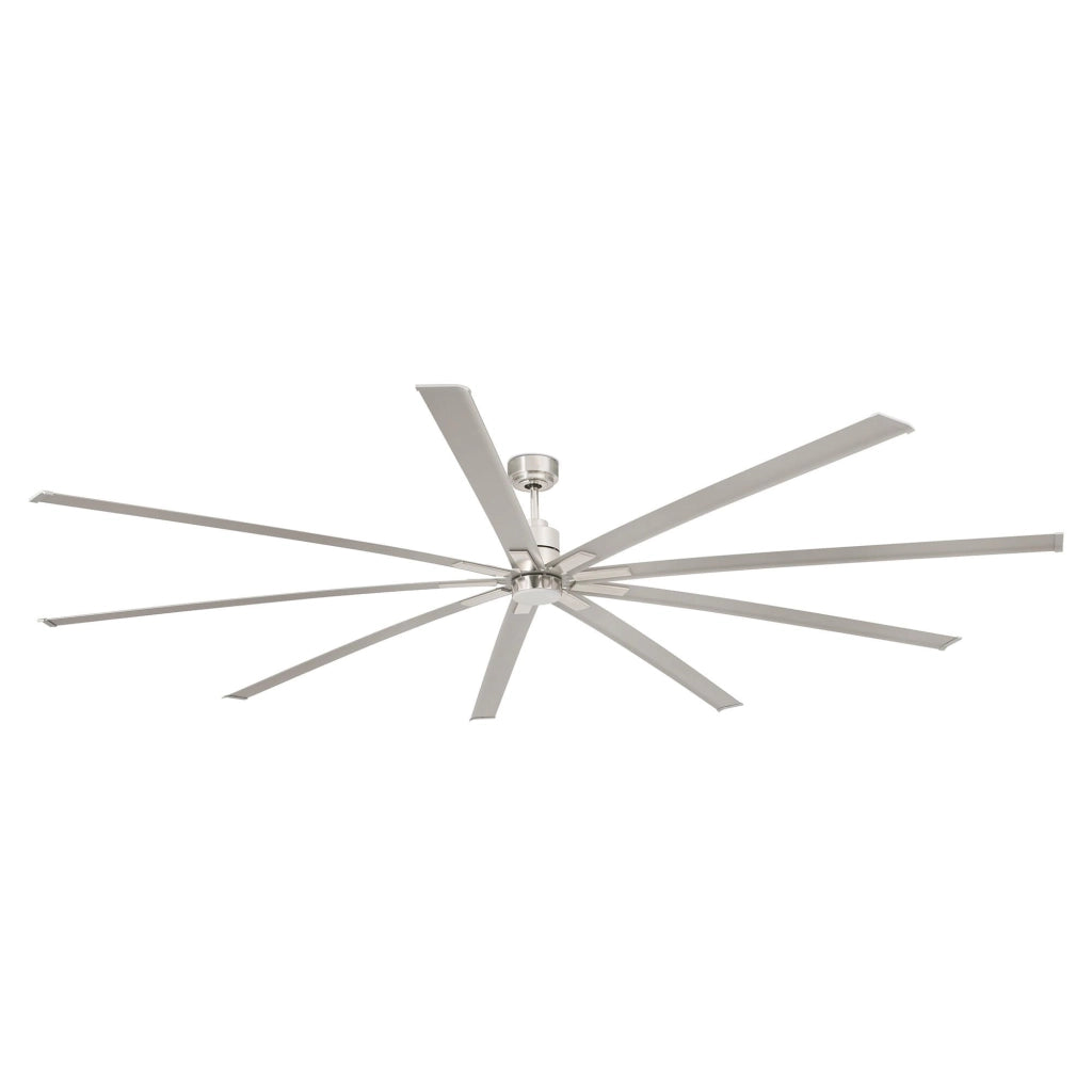 FARO Ventilatore da Soffitto con Luce LED 6 Velocita con Telecomando Funzione Inversa per Stanze fino a 39 m² Nichel-Inox Acciaio FARO-33496
