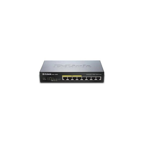 D-link dgs-1008p/e switch di rete non gestito l2 gigabit ethernet (10/100/1000) supporto power over ethernet (poe) desktop nero