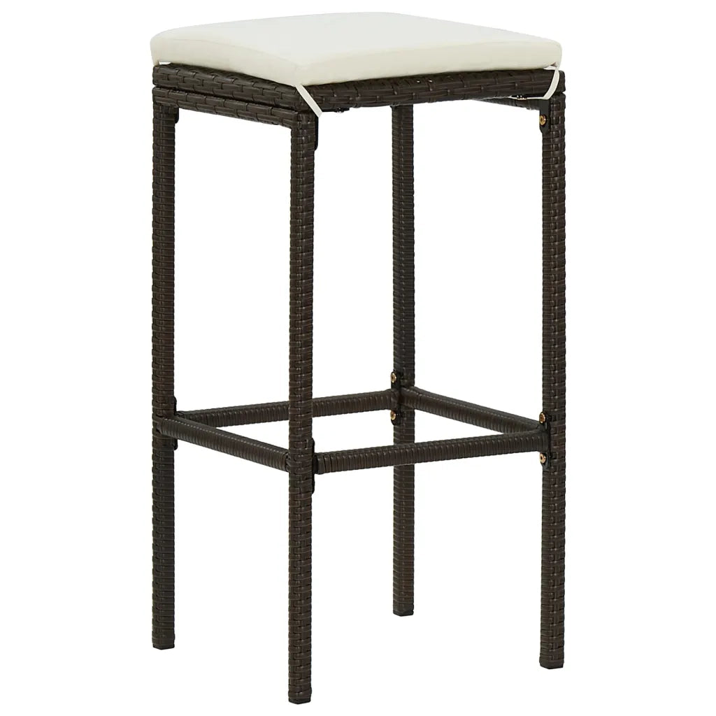 Set da Bar da Giardino 9 pz con Cuscini Marrone 3068013