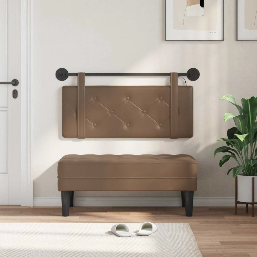Testiera | Testata sospesa Con luce LED Cappuccino Similpelle