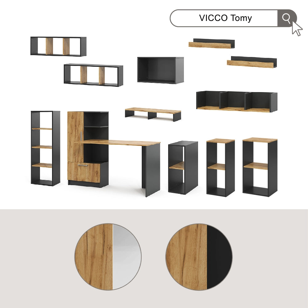 Vicco Libreria da parete Antracite 60 x 36 cm