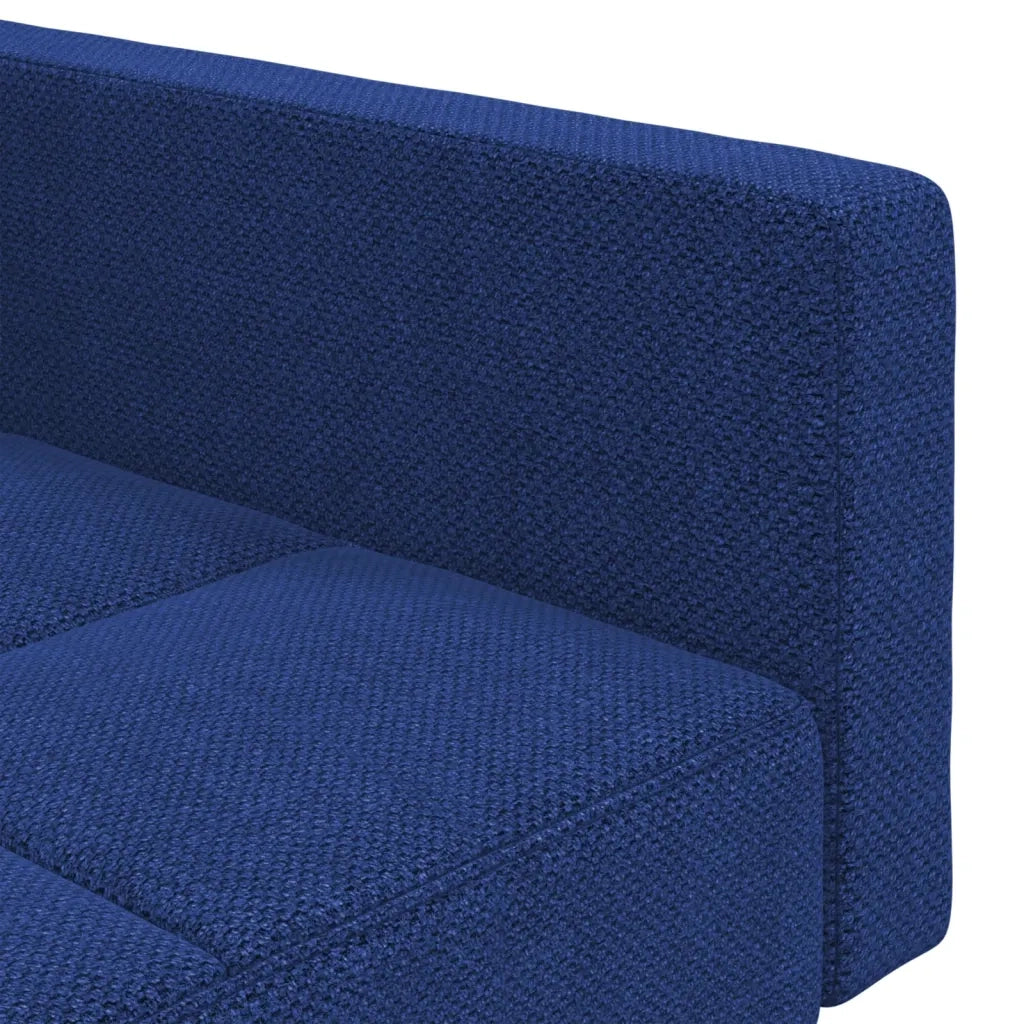 Divano letto | Sof¨¤ letto | Letto singolo a 2 Posti con 2 Cuscini Blu in Tessuto