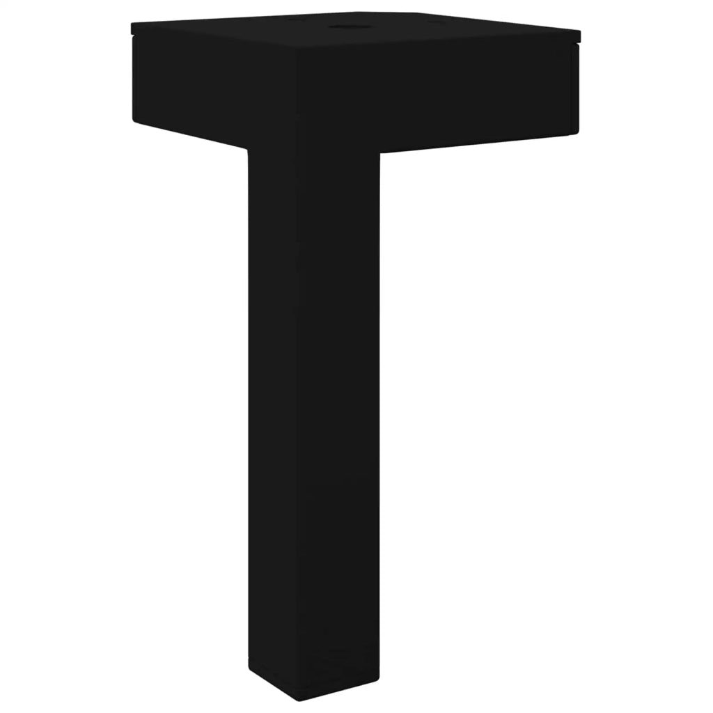 Piedi in piedi 2 pcs Nero 57 x 57 x 100 mm Ferro 864796