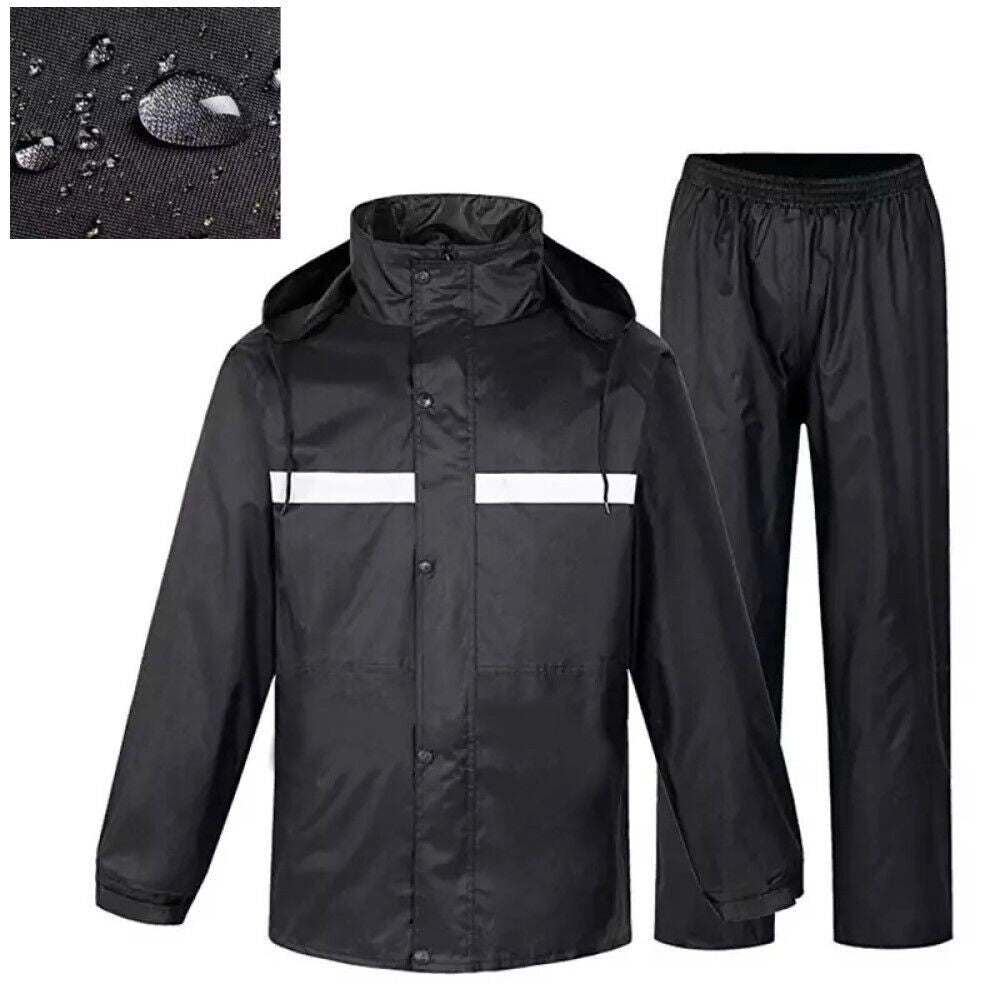 Trade Shop - Tuta Antipioggia Completo Impermeabile Con Giacca E Pantalone Taglia L Xxl -    L