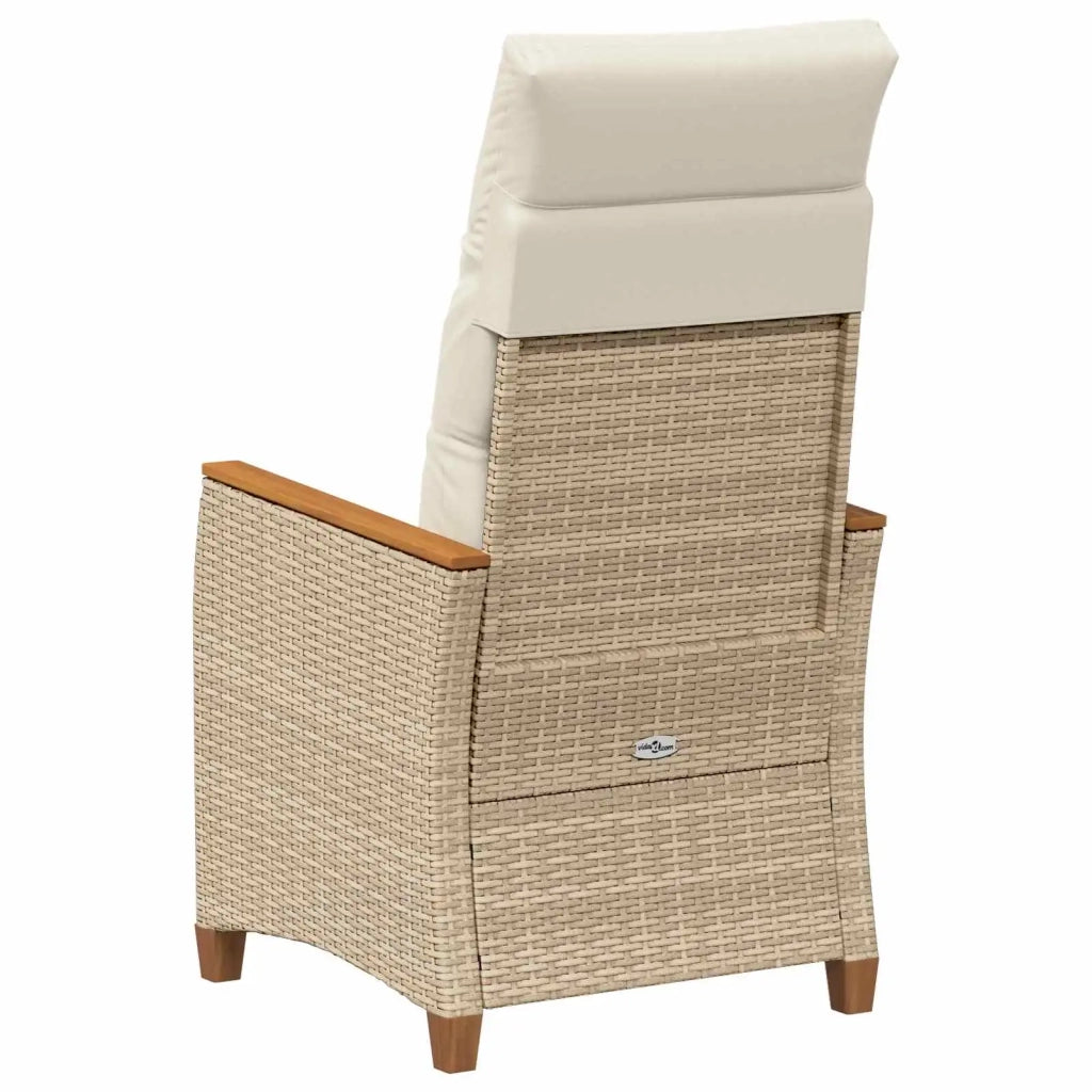 Sedia da giardino reclinabile Beige e Crema 64 x 57,5 x 112 cm 42026866