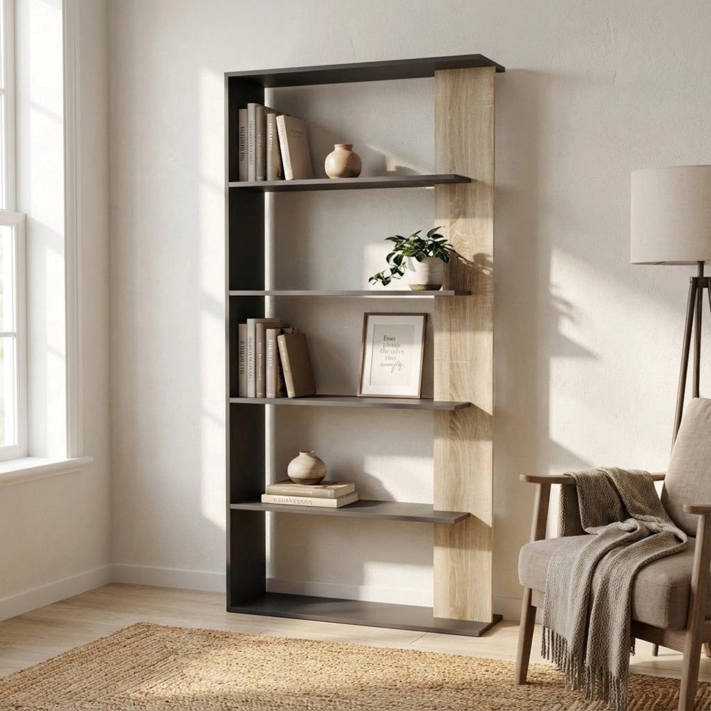 LIBRERIA ALISHA GRIGIA E NATURALE