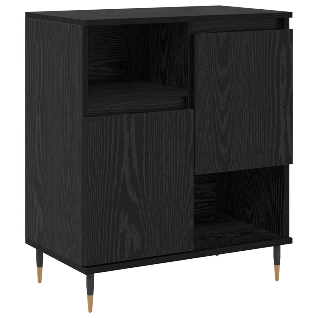 Credenza | Madia | Buffet da pranzo | Armadio da pranzo Rovere Nero 60 x 35 x 70 cm