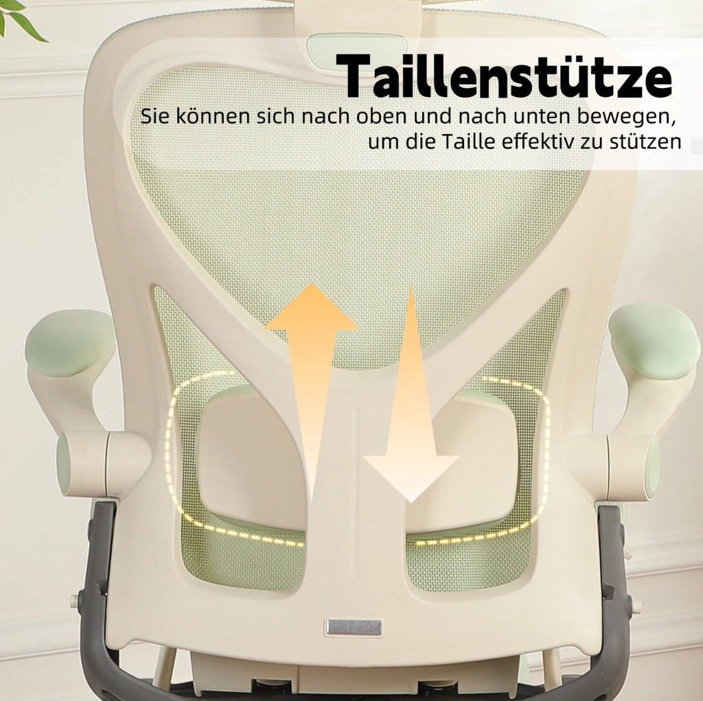 SEDIA da Ufficio Ergonomica Pieghevole in Rete Verde