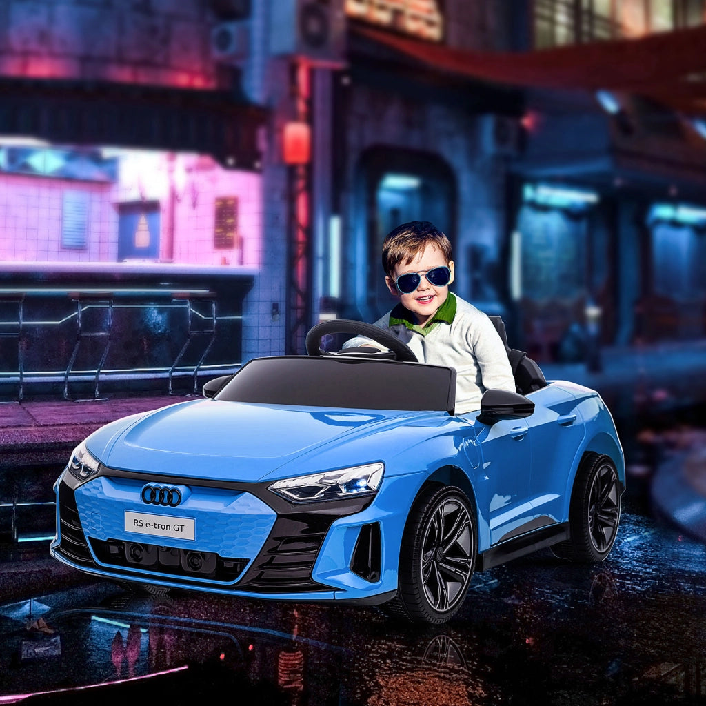 Coche elettrico per bambini 3+ anni Audi RS e-tron GT ¨C zephmum ¨C 103x58x41 cm blu