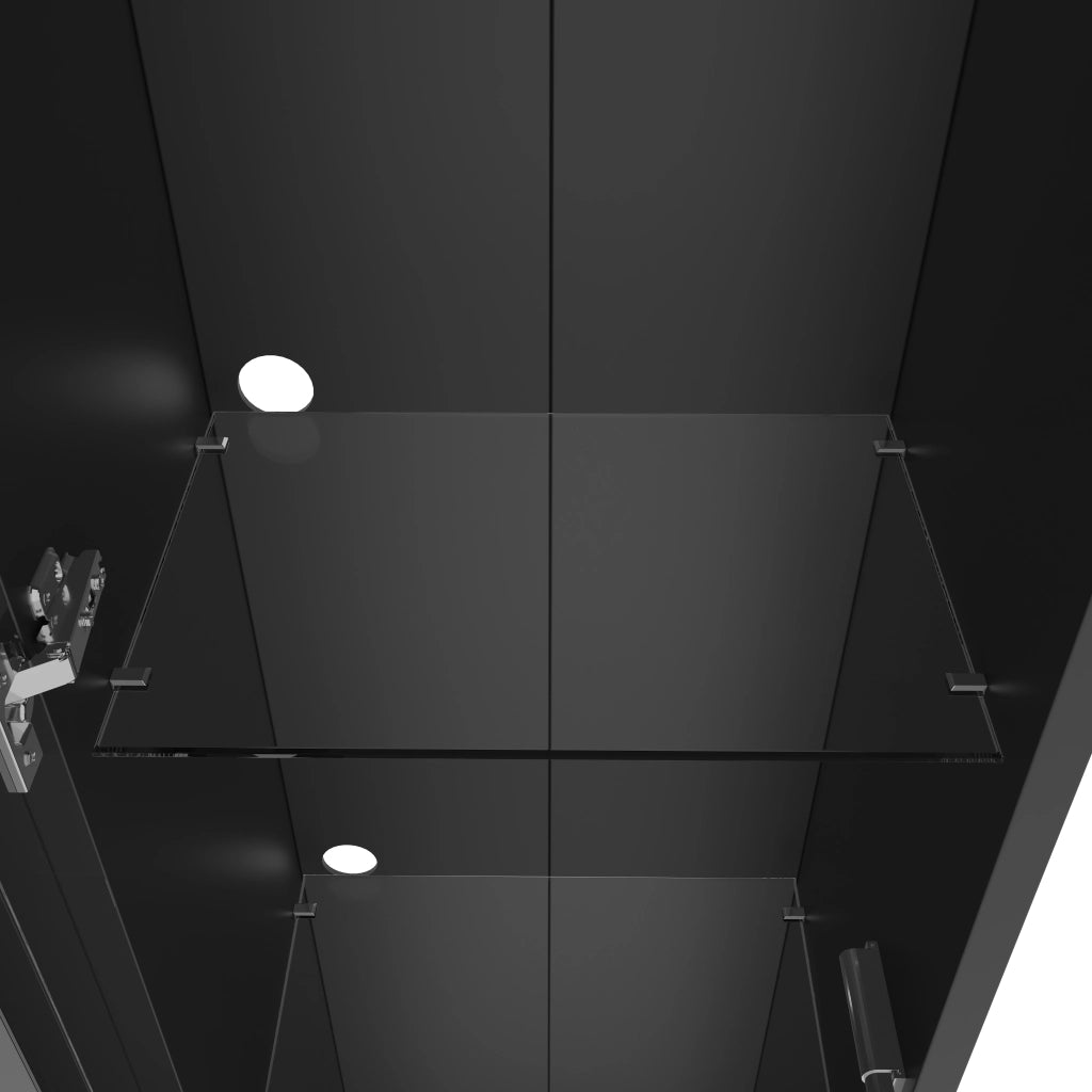 VETRINA 40x29x170 cm con LED multicolore e controllo APP Nero