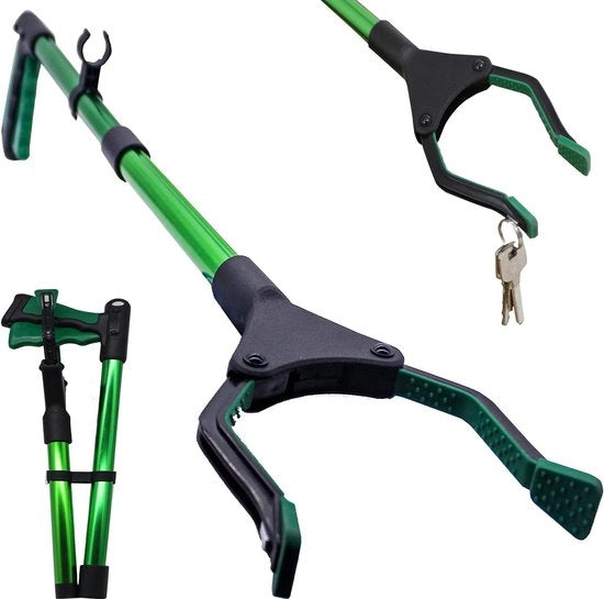 Tirante per raccogliere rifiuti - Flessibile - 813 cm - Lega di alluminio - Colore verde
