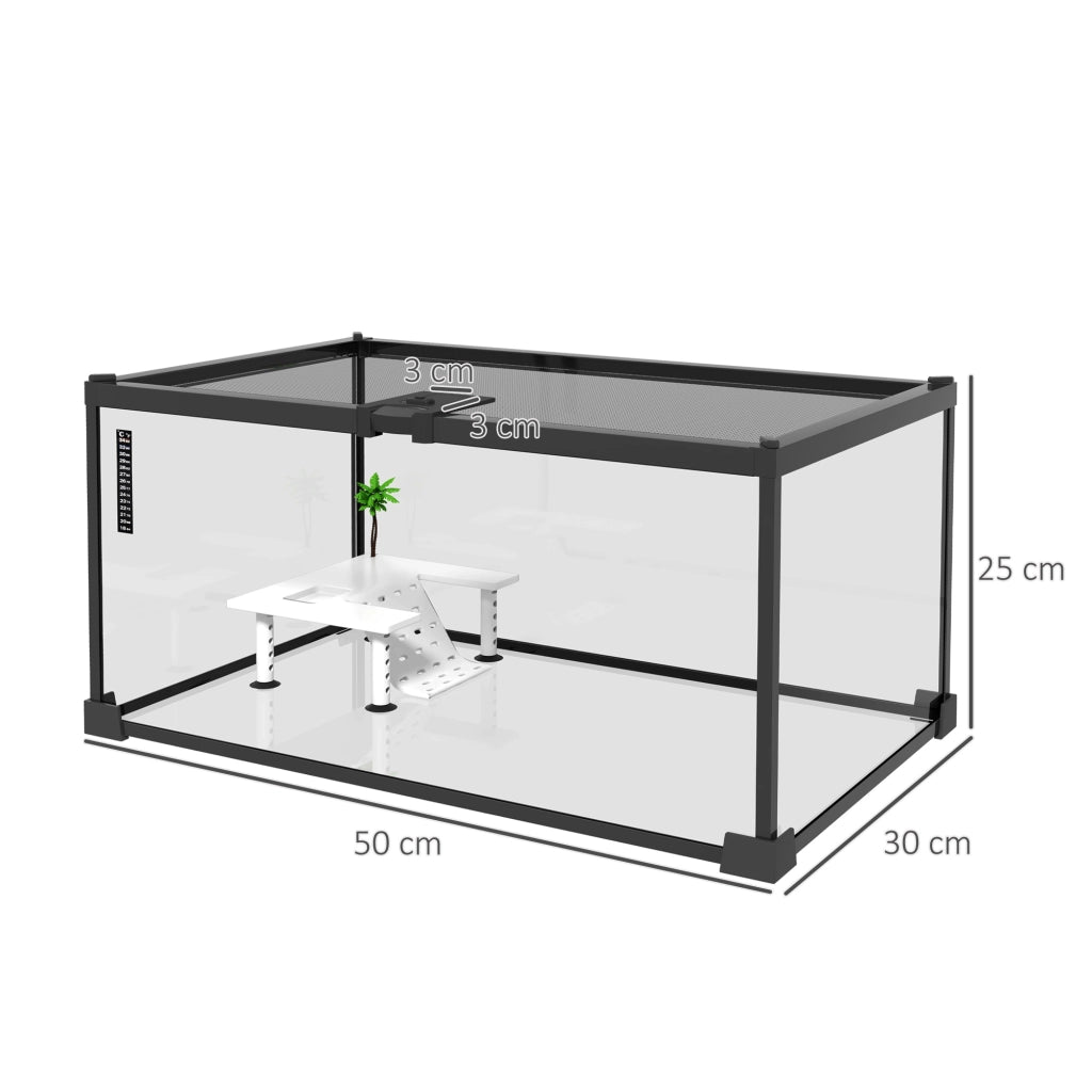 Terrario per Rettili ¨C Minimal ¨C Rete Metallica e Coperchio Scorrevole