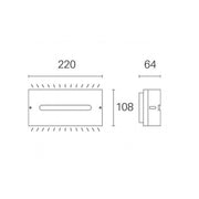 Applique Da Esterno Moderna Post Alluminio E Termoplastica Grigio Led 10W 4000K