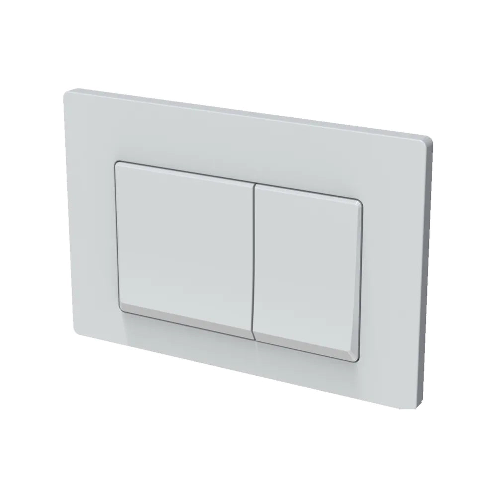 Placca di scarico doppio tasto in ABS bianco lucido