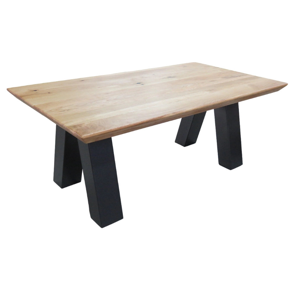 Tavolino da caffè CONNECT - gamba LAMBDA 80x100 (nero)