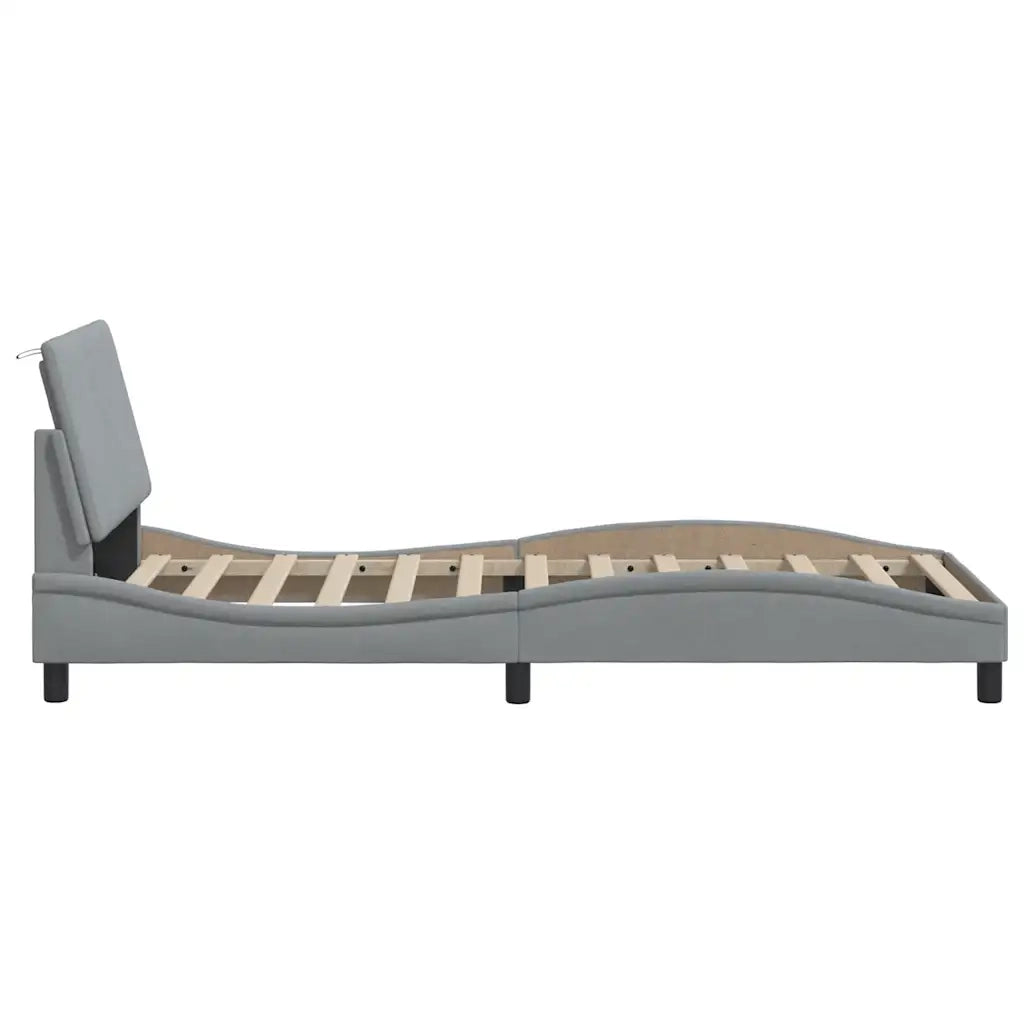 Giroletto senza Materasso Hanko Grigio Chiaro 80x200 cm Tessuto 3310419