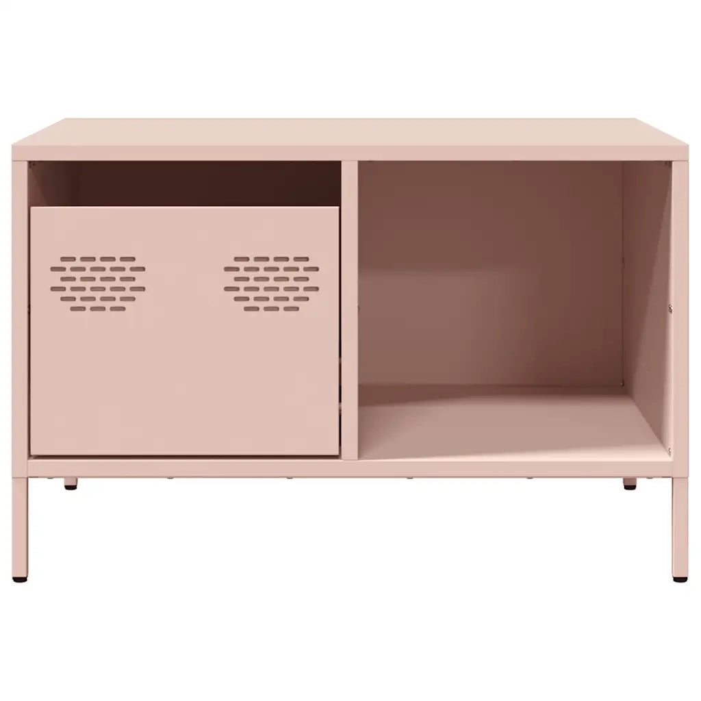 Tavolino Rosa 68,5x50x43,5 cm in Acciaio Laminato a Freddo 851281