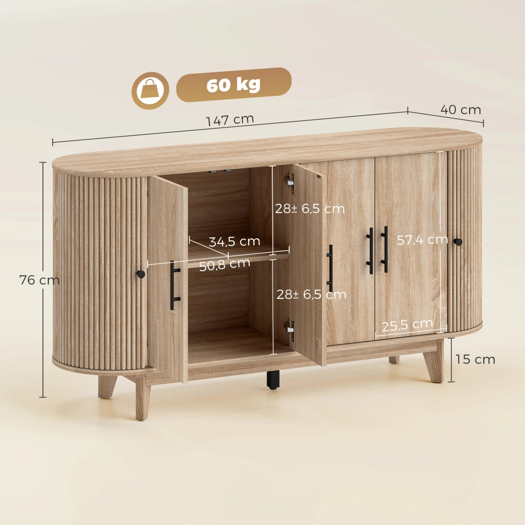 Credenza ¨C Minimal ¨C Rovere 147x40x76