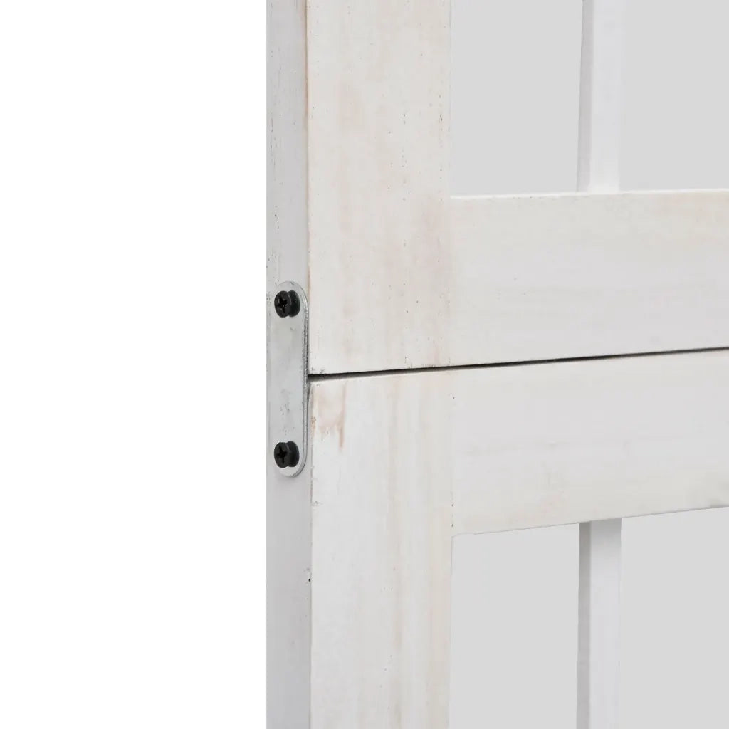 Divisorio Ambienti 5Pannelli Bianco Legno Massello di Paulownia 358790