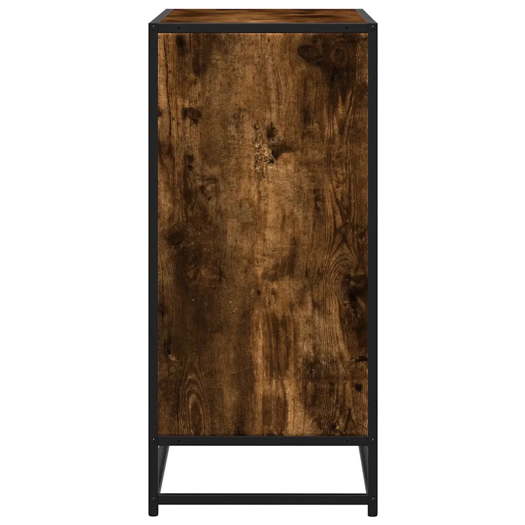 Credenza Rovere Fumo 62x35x76 cm in Legno Multistrato 848996