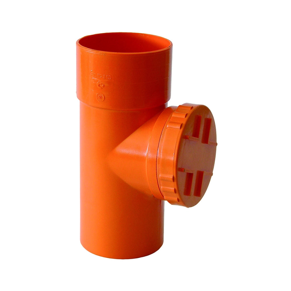 ISPEZIONE LINEARE PVC ARANCIO- Diam. 100- senza- pezzi 1