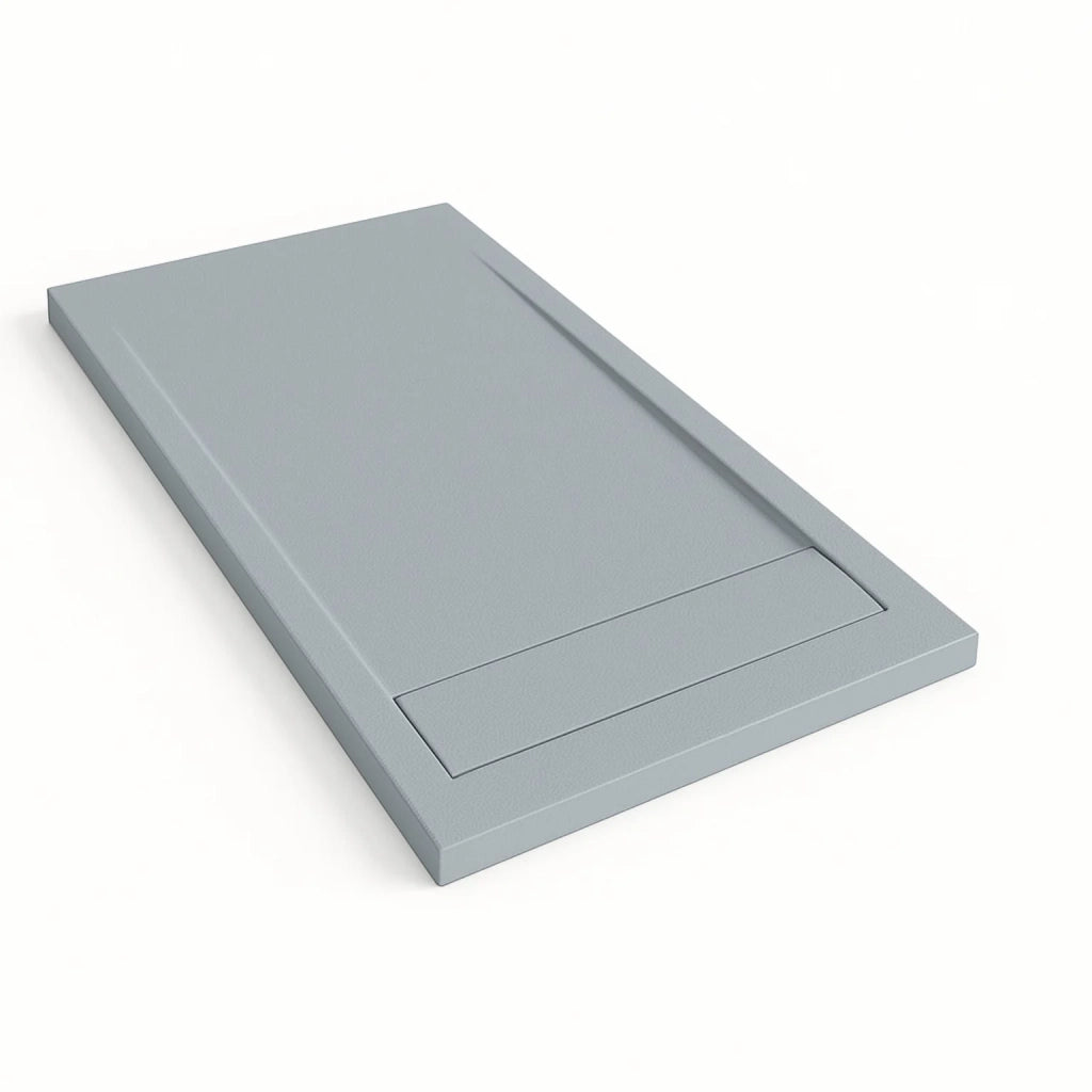 Piatto doccia Bidai con bordo 90X100 cm colore Grigio RAL 7040 griglia Grigio