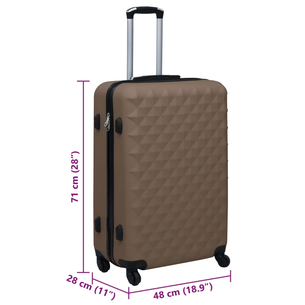 Trolley a Custodia Rigida Marrone in ABS 92428