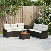 Set di divani 8 pz Nero e Bianco Crema 3447997