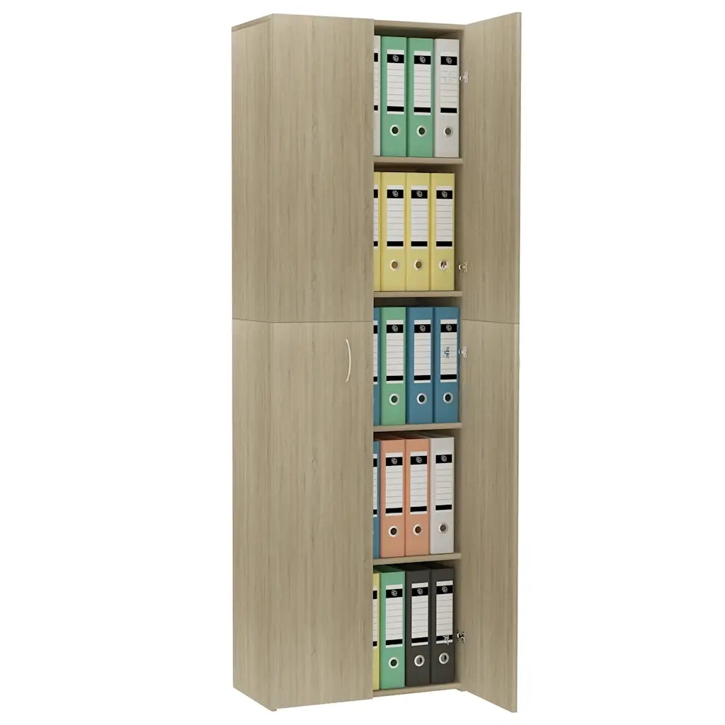 Armadio per Ufficio Rovere Sonoma 60x32x190cm Legno Multistrato CFW4079314