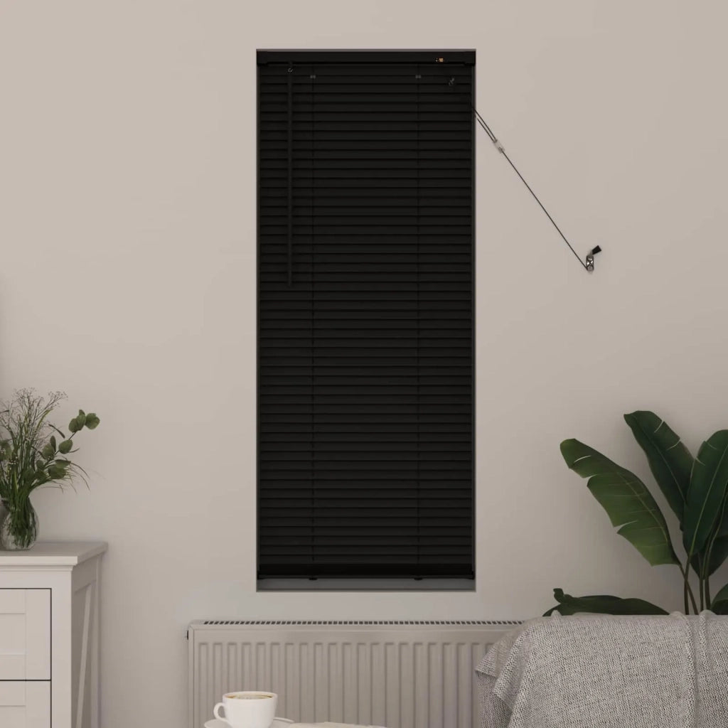 Tenda Veneziana | Tenda a lamelle Nero 150 x 50 cm 25 mm PVC