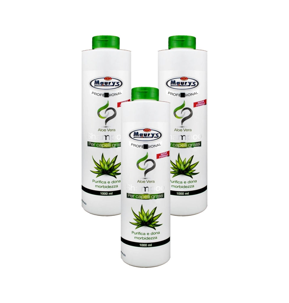 KIT SET 3 PZ HYDRA VIVA SHAMPOO CAPELLI GRASSI CON ALOE VERA FORMATO 1 LT