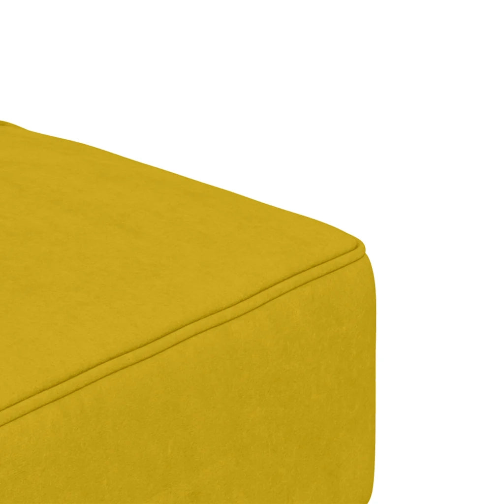 Divano Letto a 2 Posti con 2 Cuscini Giallo in Velluto 375813