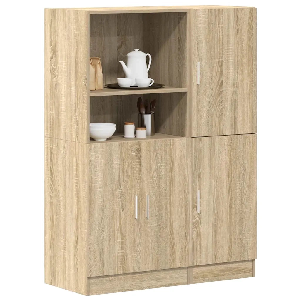 Set di Mobili da Cucina 2 pz-Armadietto Cucina Rovere Sonoma in Truciolato