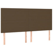 Testiera | Testata Marrone Scuro 200x5x118/128 cm Tessuto