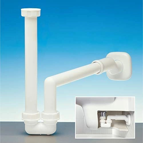 Lira Sifone Eccentrico Lavabo Bidet PP Salvaspazio diametro 11 cm