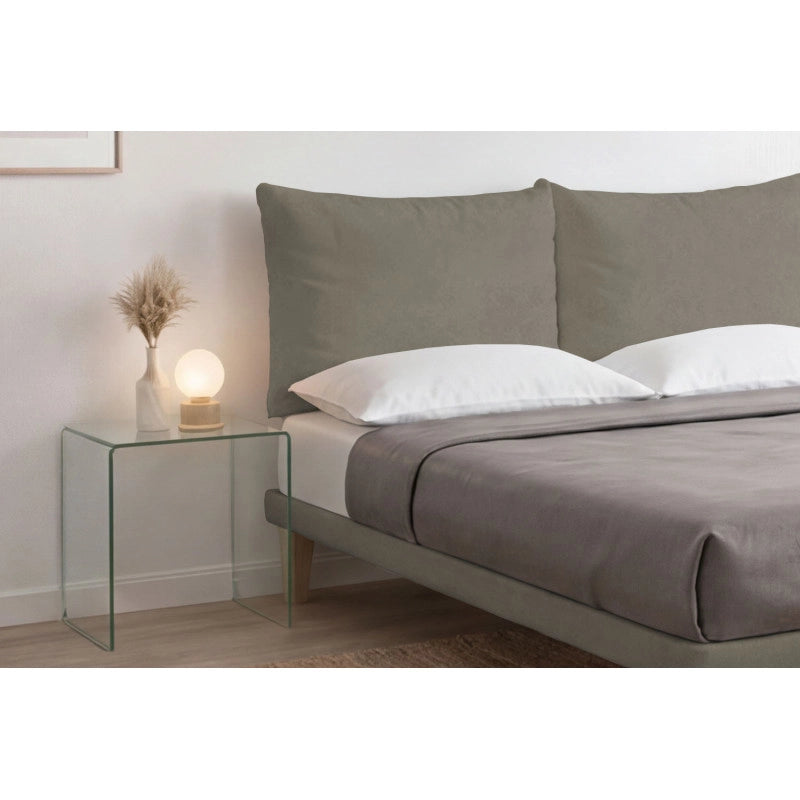 Letto imbottito Matrimoniale 180x200 cm Soft - Similpelle,Cappuccino,Con rete