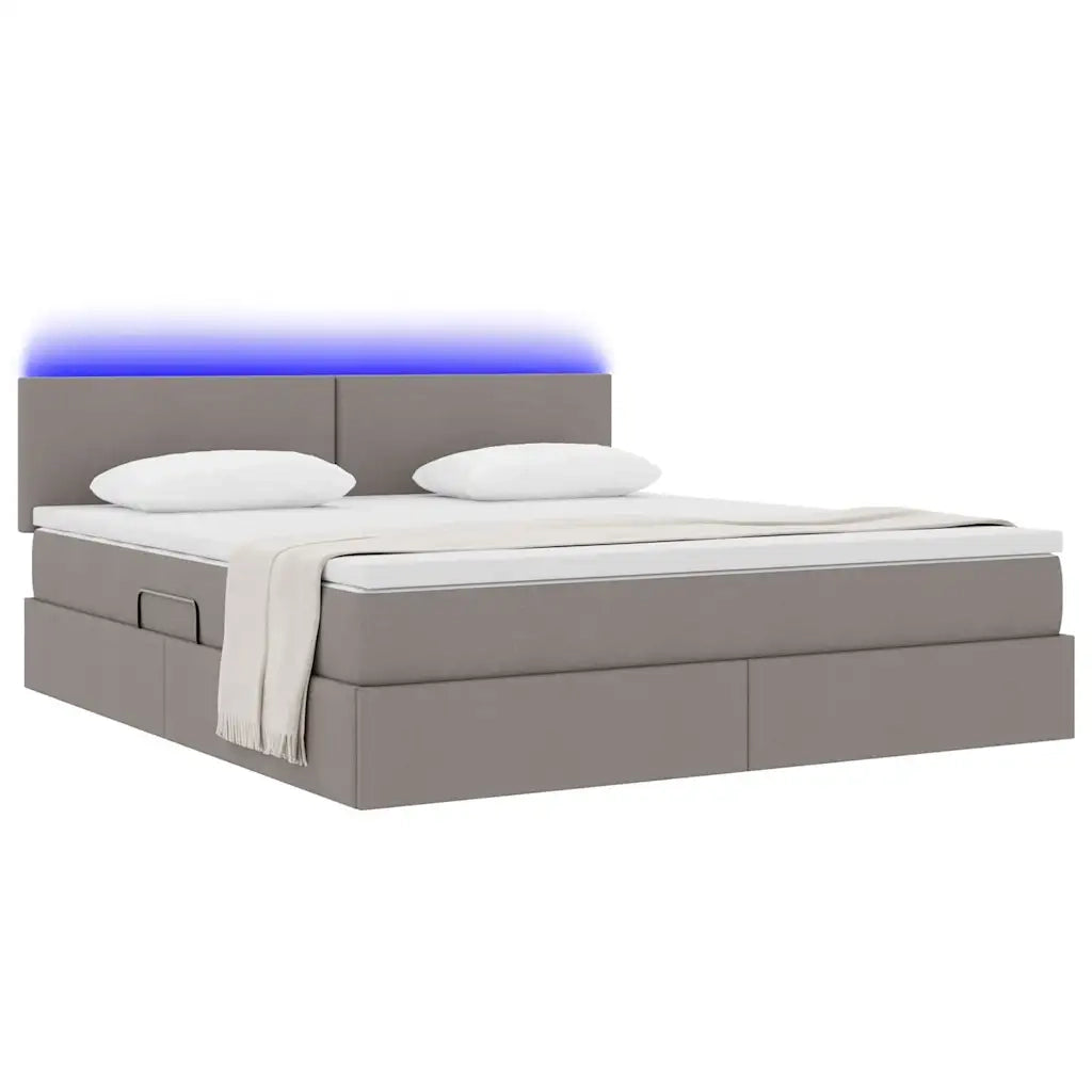 Letto con contenitore e LED con led Talpa 160 x 200 cm Tessuto