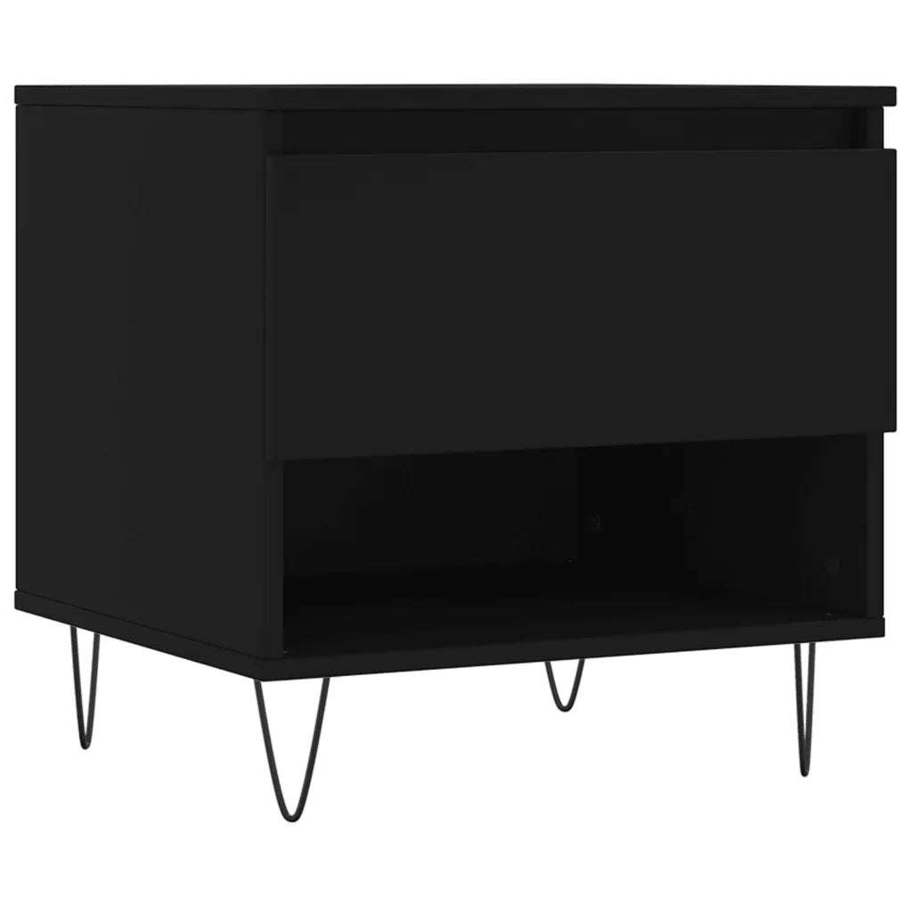 Tavolini da Salotto 2 pz Neri 50x46x50 cm in Legno Multistrato 830911