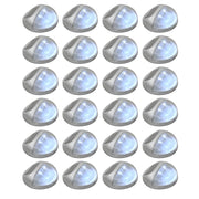 Set di 24 lampade solari da parete rotonde 11 x 5 cm illuminazione automatica esterna in PP argentato 02_0046381