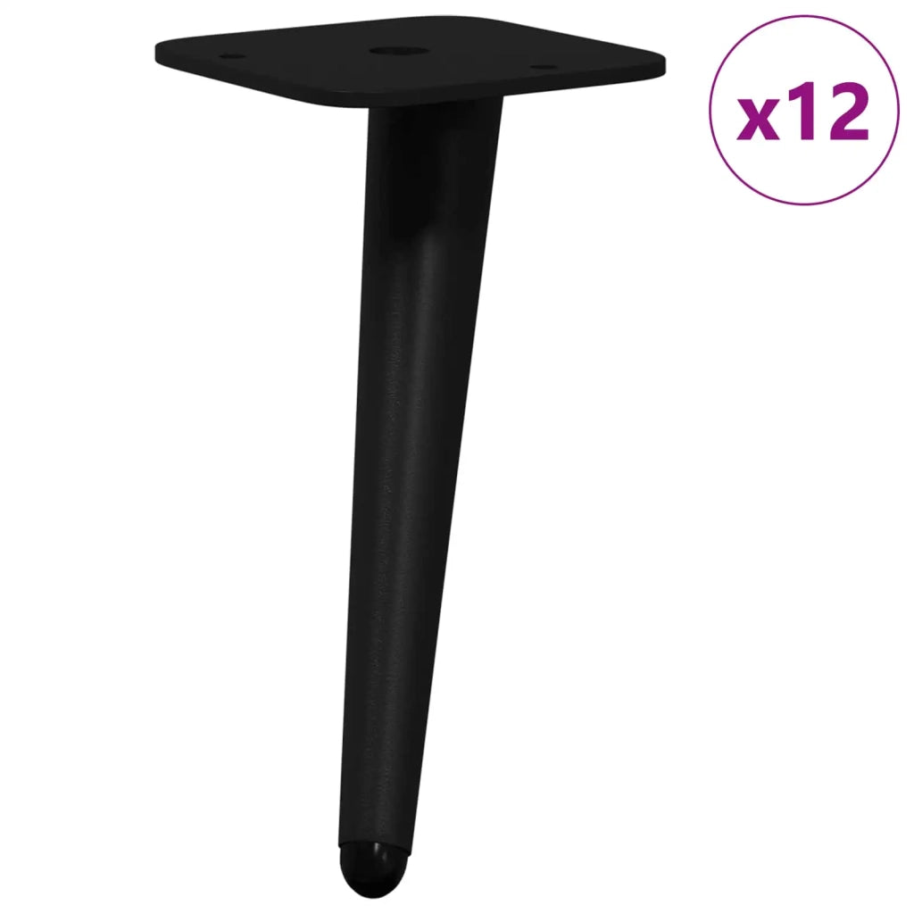 Piedini in Piedi 12 pcs Nero 56 x 56 x 100 mm Ferro 864793