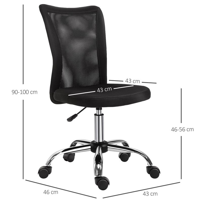 SEDIA DA UFFICIO ERGONOMICA GIREVOLE 5 RUOTE ALTEZZA REGOLABILE NERA