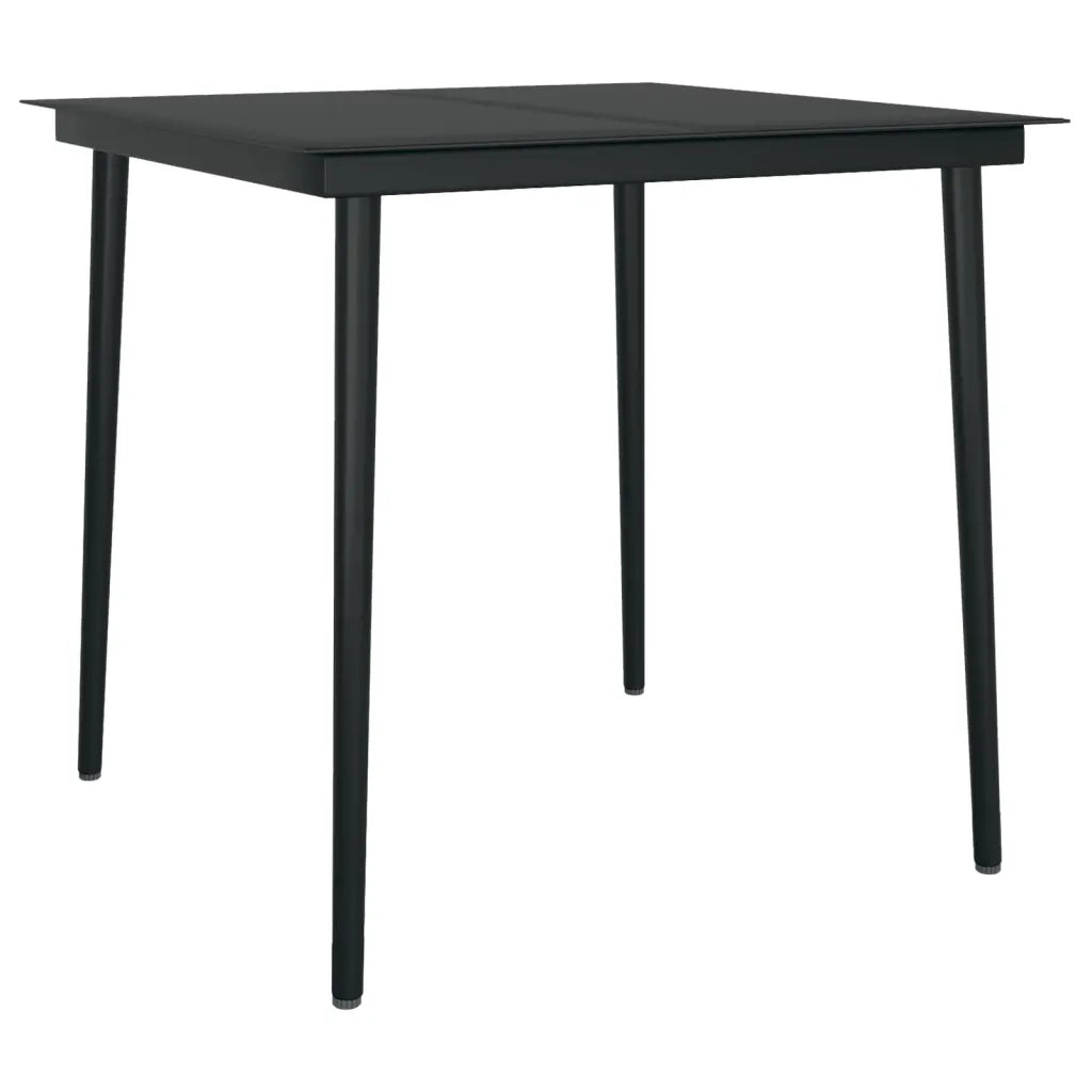 Set Mobili da Pranzo per Giardino 3 pz Nero 3099589