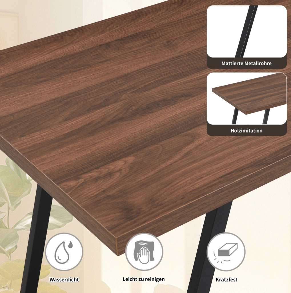 Scrivania con contenitore regolabile e supporto PC, 135,5 cm
