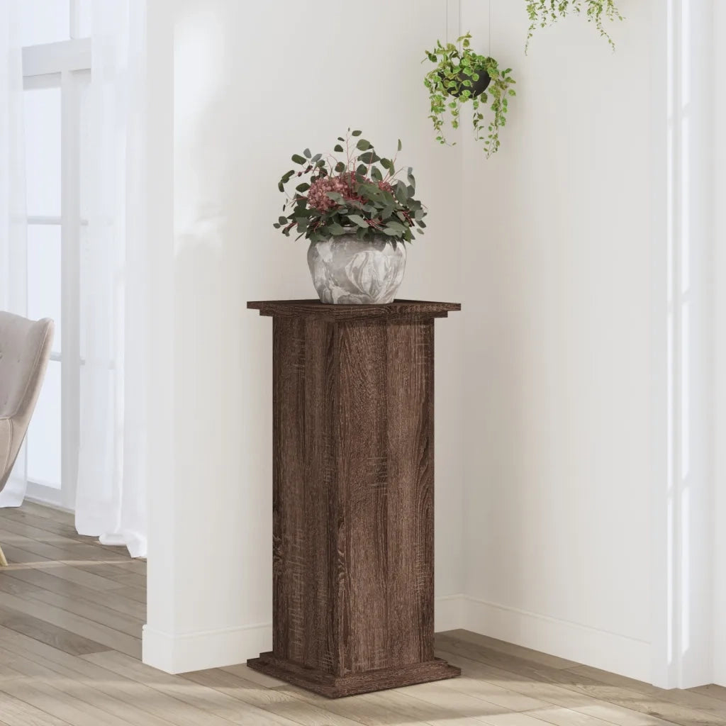 Supporto per piante | Sostegno per piante Rovere Marrone 33x33x80cm Legno Multistrato