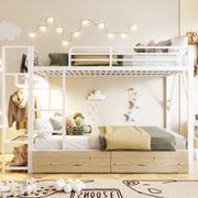 letto a castello metallo bianco 140 x 200 cm