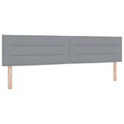Testiera | Testata LED con strisce LED Grigio chiaro 200 cm Tessuto