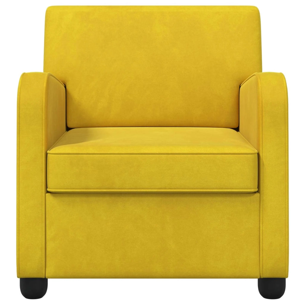 Poltrona-Divano Sedia Giallo Velluto 318528