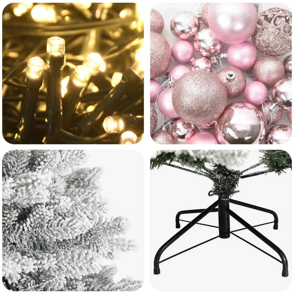Albero di Natale Artificiale con Palline 240 cm 300 LED 3466686